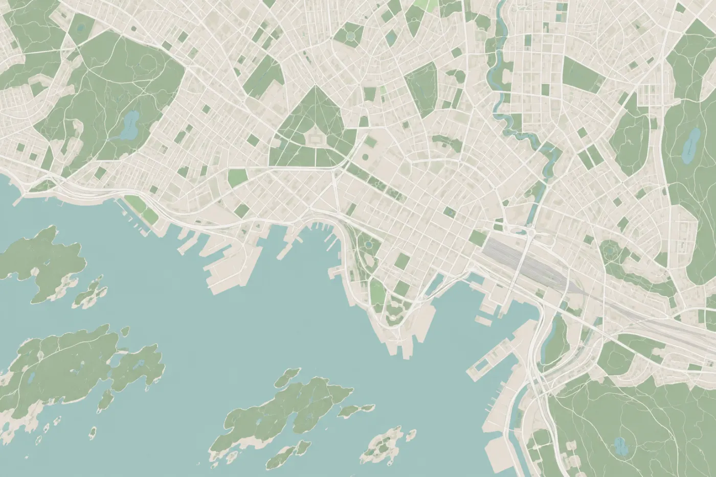 Kart over Oslo sentrum